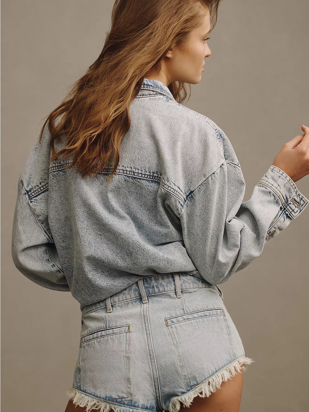Anthropologie Pilcro Size 29 Pitched Micro Denim Shorts Blue Jean NEW - Picture 3 of 7